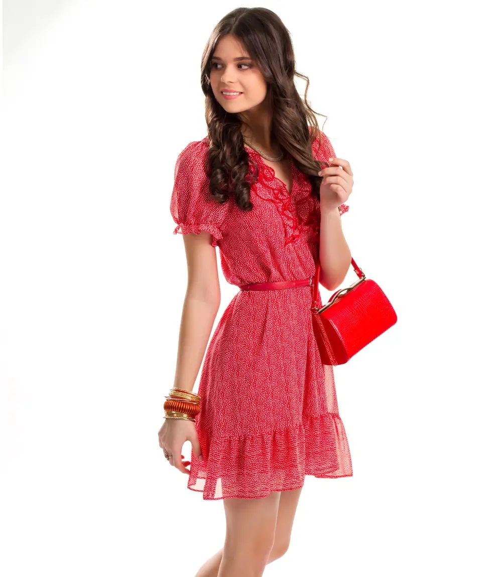 Women's Western Short Red Dress – Stylish Bodycon Mini Dress for Party & Evening Wear